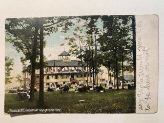 Antique Postcard Seneca Ny Pavilion At Cayuga Lake Park 1907
