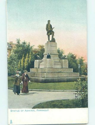 Pre - 1907 Admiral Farragut Statue Washington Dc Ae8168