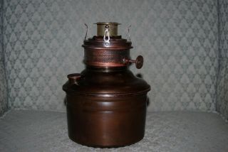 Antique Miller " Vestal " Center Draft Brass Oil Lamp Font,  Banquet Lamp Font