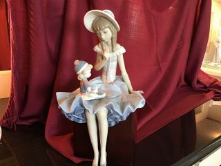 Lladro Suzy And Her Doll - 11”,  40 Yrs Old