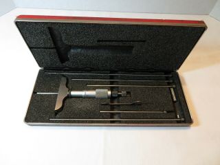 Vintage L.  S.  Starrett Co.  No.  440 0 - 3 " Micrometer With 5 Rods