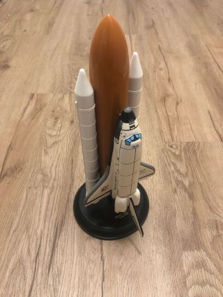 Nasa Discovery Space Shuttle Flight Awareness 1/200 Scale Wood Model Wood Base