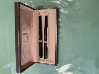Dunhill Brown Marble And Black Laquer Fountain Pens [2]