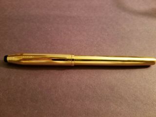 Cross Century Ii 1/2014k Gold Filled/rolled Gold Cap & Barrel Fountain Pen M Nib