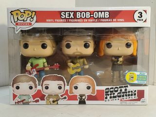 Funko Pop Movies Scott Pilgrim Vs The World - Sex Bob - Omb 3 - Pack Sdcc Exclusive