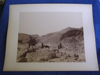 Thebes Egypt/entrance To The Valley Of The Kings/a Beaton Mounted Albumen Photo