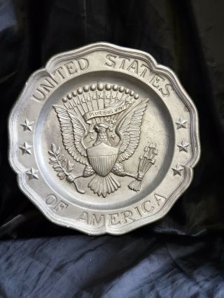 Sexton Pewter Plate United States Of America " E.  Pluribus Unum " 1972