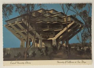 Central University Ucsd Library,  University Of California At San Diego Postcard