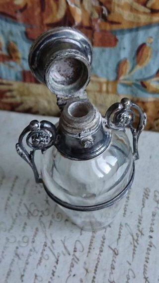 EXQUISITE ANTIQUE FRENCH SILVER URN SHAPED PERFUME BOTTLE c1880 2