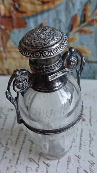 EXQUISITE ANTIQUE FRENCH SILVER URN SHAPED PERFUME BOTTLE c1880 6