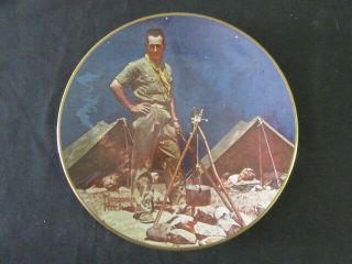 Norman Rockwell The Scoutmaster Ceramic Plate Eb18