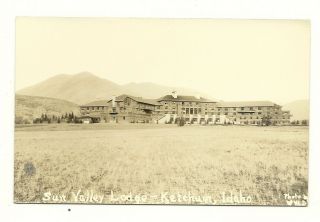 Old Ketchum Idaho Azo Real Photo Rppc View Of The Sun Valley Lodge - Wyld Image