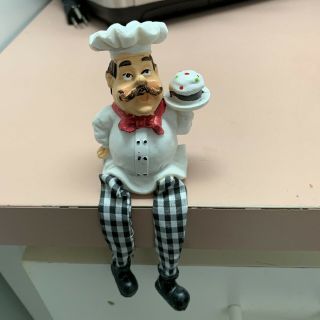 Italian Chef With Cupcake Shelf Sitter Figure Kitchen