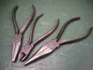 Old Vintage Mechanics Tools Premium U.  S.  Made Pliers Group 3 Types