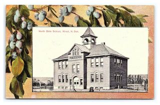Vintage Postcard North Side School Minot North Dakota D13