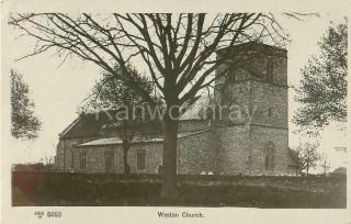 Rp Weston Longville Church Real Photo Nr Dereham / Norwich Norfolk 1911