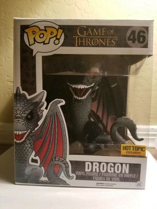 Funko Pop Drogon 46 Game Of Thrones 6 Inch Red Eyes Hot Topic Exclusive