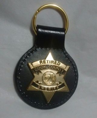 Chicago Cook County Retired Sheriff Supervisor Badge Key Chain
