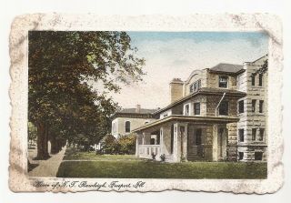 White Border Postcard - Home Of N.  T.  Rawleigh - Freeport Illinois - Scalloped Edged