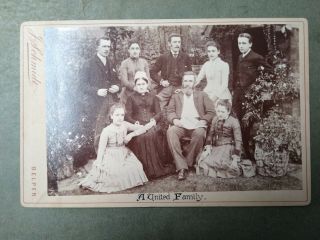 Cabinet Card Photograph Of A Family Group By J Schmidt Of Belper