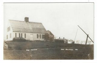 Rppc,  East Belfast,  Maine,  Early View Of The Old Tavern