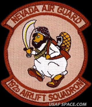 Usaf 192nd Airlift Sq - Nevada Air Guard Desert Deployment - Patch