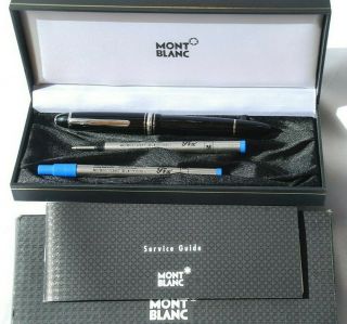 Mont Blanc Meisterstuck Germany Black Ball Point Ink Pen C M Le Grand Blue Ink