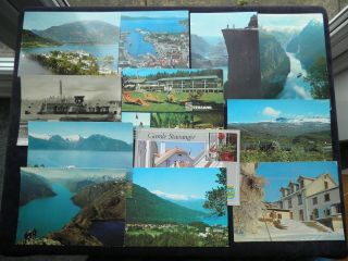 12 Postcards Of Norway,  Stavanger,  Straand Turisthotell VrÅdal,  Oslo,  Balestrand