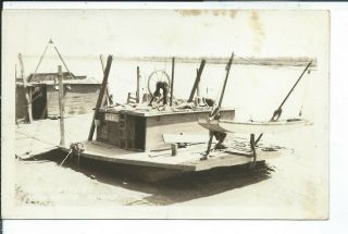 Washburn Nd North Dakota Rppc Postcard Ferry Boat Vivian Posted 1931