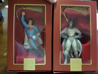 Lenox Classic Superman/batman Ornaments Only Time Made 2008 Hero Dc Comics