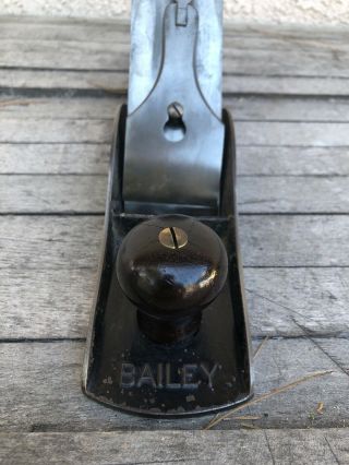 STANLEY BAILEY No 5 1/2 TYPE 11 SMOOTH BOTTOM HAND PLANE - 3 PAT DATES 2