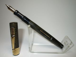 Large Ebonite Mabie Todd Swan Pen 3 Sf Fountain Pen 4 Nib Freshly Serviced