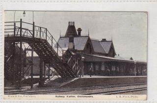 Vintage Postcard Railway Station Cootamundra Nsw 1900s