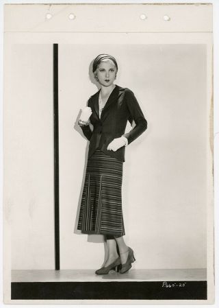 Lilyan Tashman Vintage 1930s Art Deco Hollywood Fashion Keybook Still Photograph