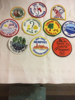10 Vintage Girl Scout Council Patches