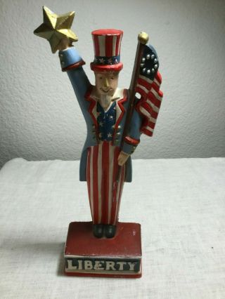 Vintage Collectible Uncle Sam Patriotic Cast Iron Doorstop - Midwest Imports