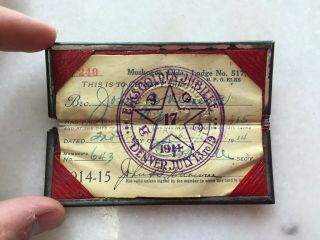 1914 B.  P.  O.  E.  ELKS Sterling Silver Membership Card Case Muskogee,  Oklahoma Lodge 6