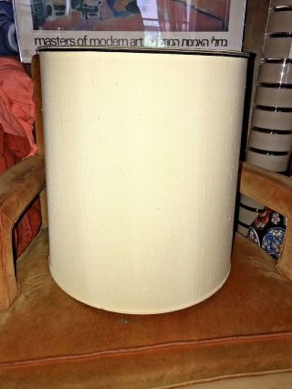 Vintage Stiffel Lamp Shade Drum Mid Century Modern Cream 16 1/2  Height
