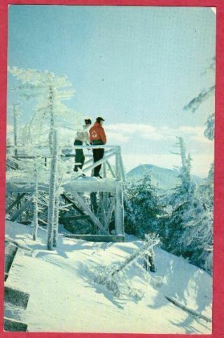 Waitsfield Vermont General Stark Mountain Lookout Postcard Mad River Glen Vt Ski