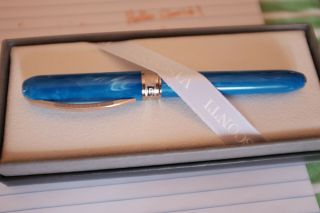Visconti Azure Blue Fountain Pen Stub And Inserts