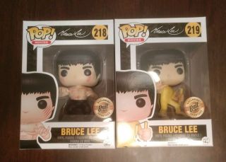 Bruce Lee Bait Funko Pop Set Enter The Dragon Scars Game Of Death Yellow