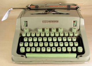 Hermes 3000 Sea Foam Green Typewriter With Hard Case Straight From Local Attic 3