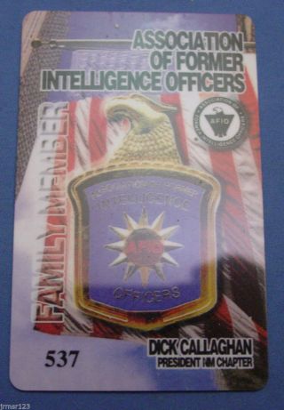 Association Of Former Intelligence Officers Card Family Member Pba Fop