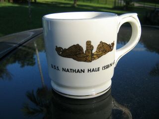 U.  S.  S.  Nathan Hale Coffee Mug 3.  5 " Commanding Officer Cdr.  Joseph W.  Russel