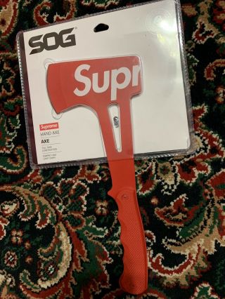 Supreme/sog®/ Hand Axe Red Logo Axe Ss18 - Confirmed Order - Out Of Box But