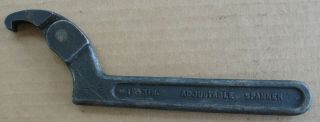 Vintage J.  H.  Williams 472 Adjustable Hook Spanner Wrench 1 1/4 - 3 "