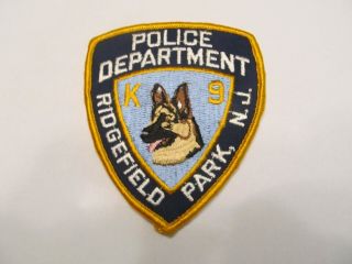 Jersey Ridgefield Police K - 9 Unit Patch
