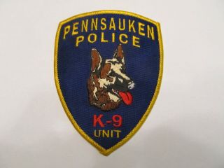 Jersey Pennsauken Police K - 9 Unit Patch Blue