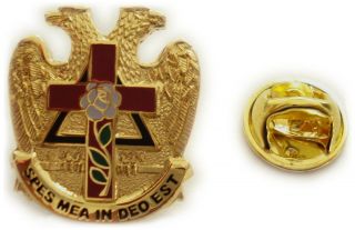 Scottish Rite Knight Of The Rose Croix Masonic Tie Tack Jacket Hat Lapel Pin