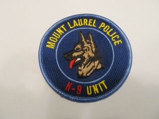 Jersey Mount Laurel Police K - 9 Unit Patch